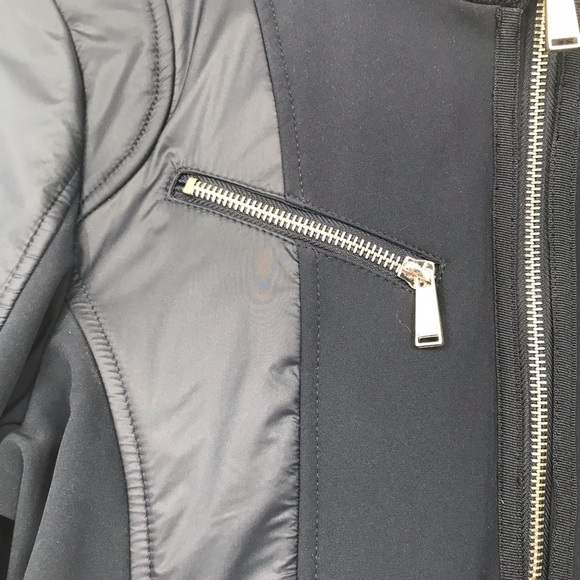 NWT DKNY Navy & Silver Zip Front Soft Shell Jacket - Picture 2 of 9